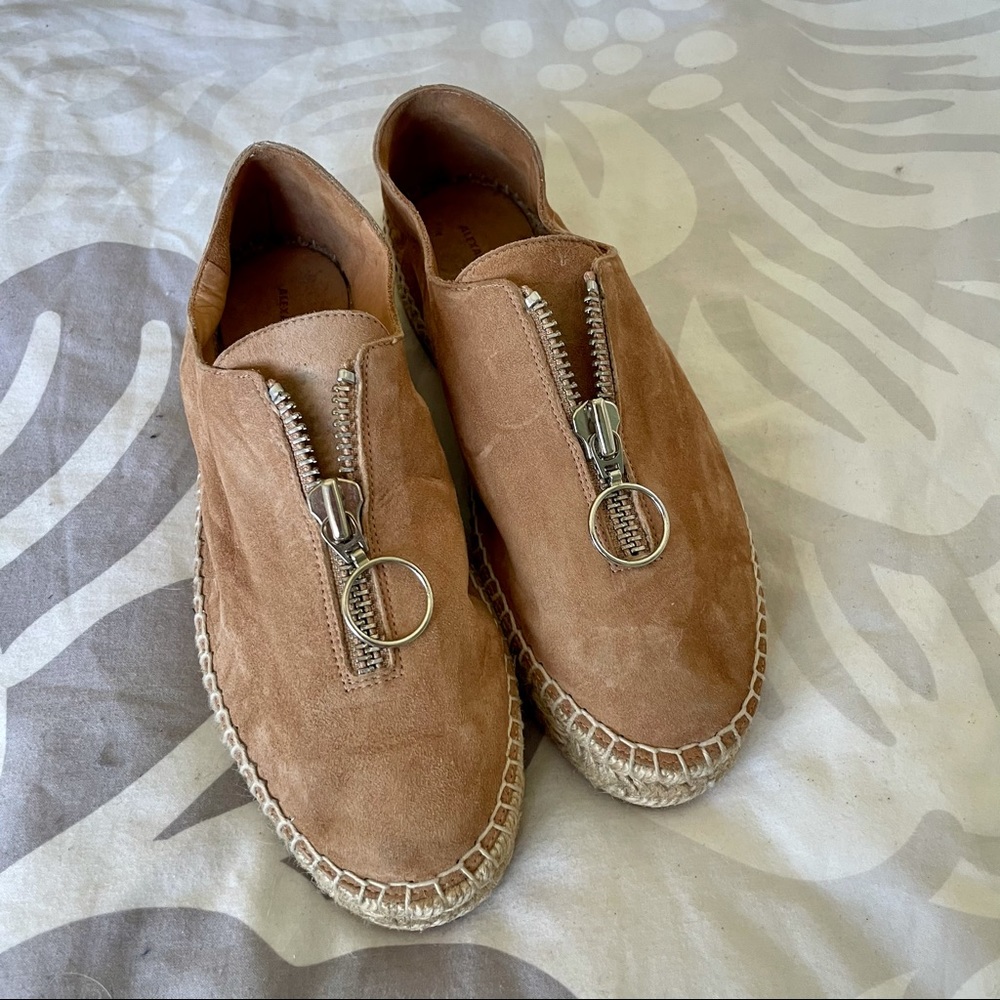 NWT - Alexander Wang Zip-front Suede Espadrilles
